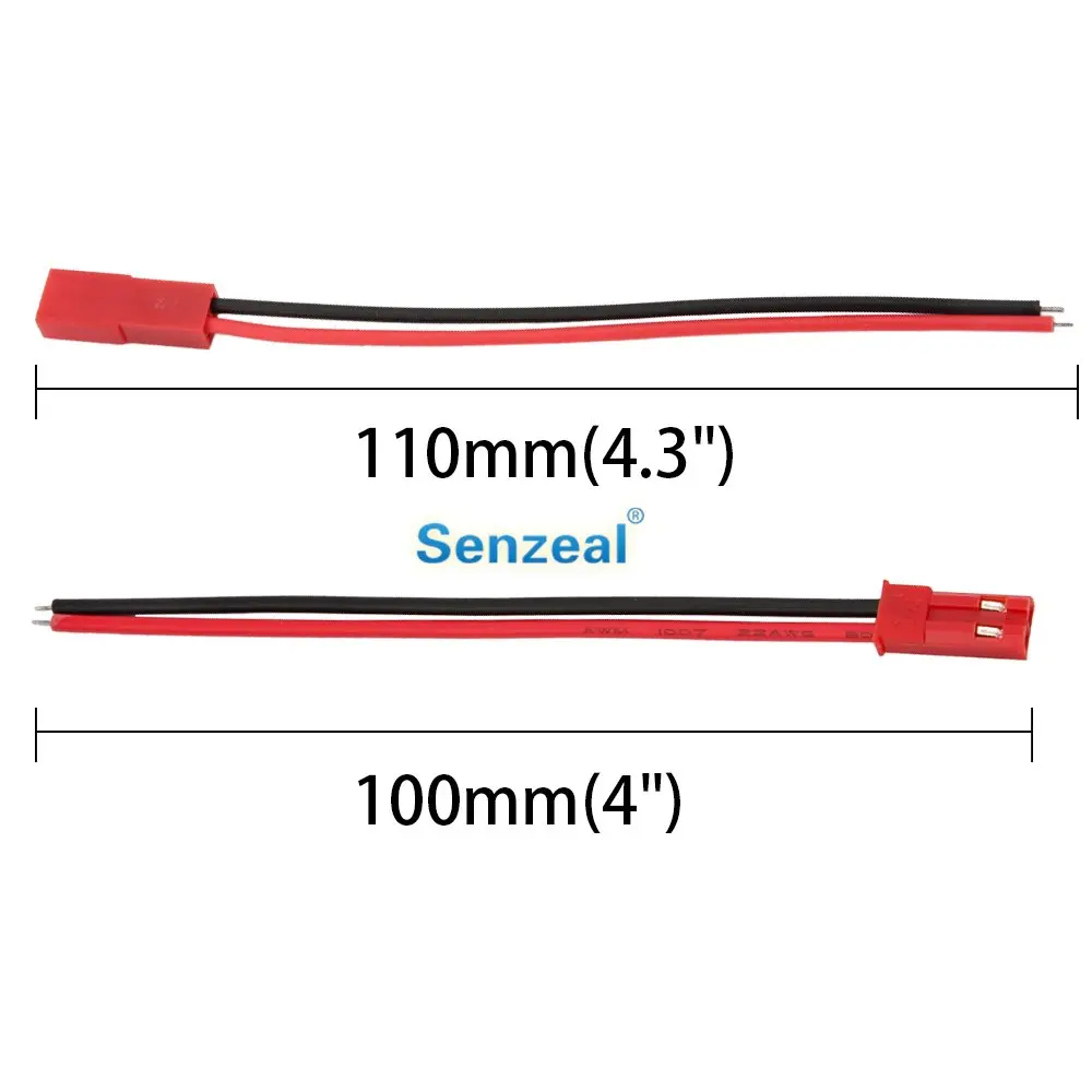 Senzeal 10 пар разъем JST 2 Pin штекер кабель провод для светодиодный лампы полосы