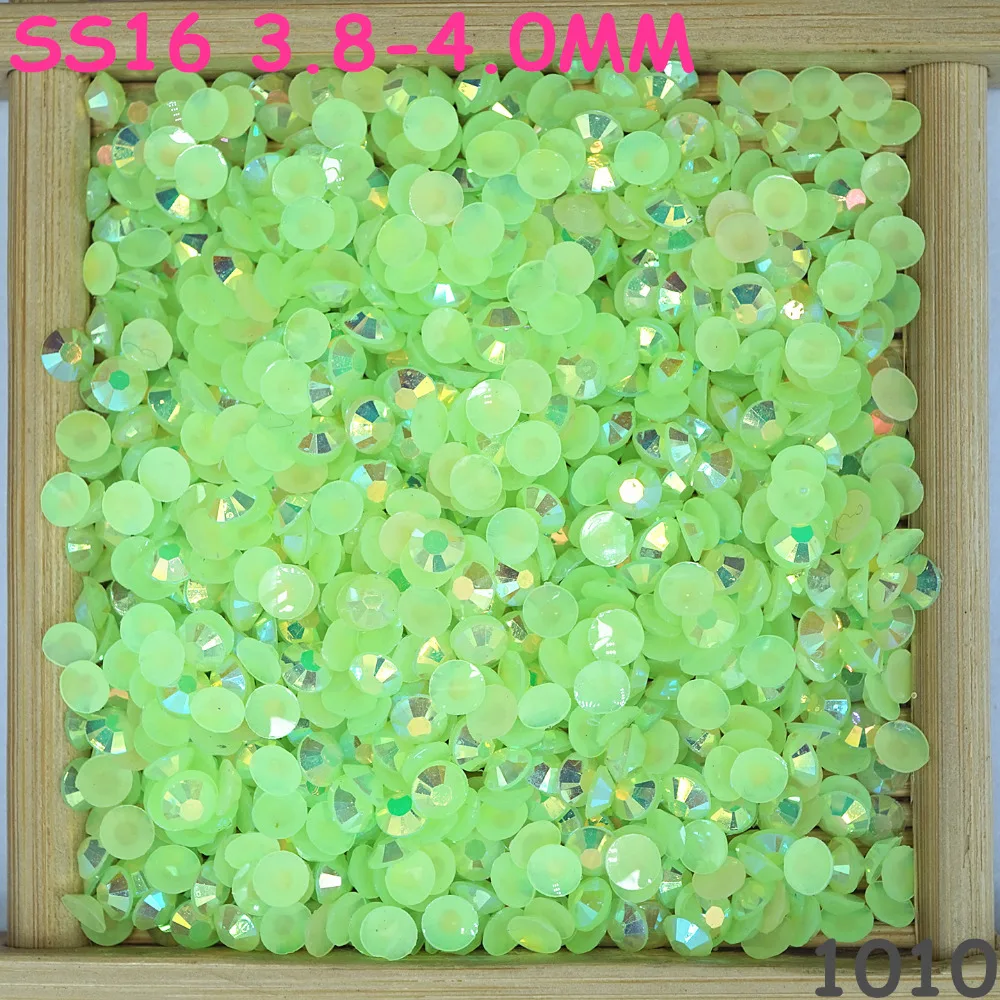 6000 шт. SS16 3 8-4 0 мм акриловая смола без горячей фиксации Кристальные стразы круглые