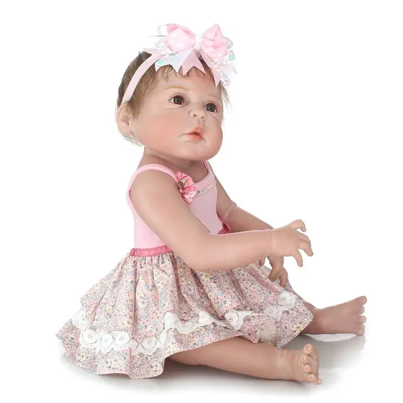 Кукла реборн силиконовая для девочек 55 см 2017|silicone reborn|full silicone reborndoll bebe |