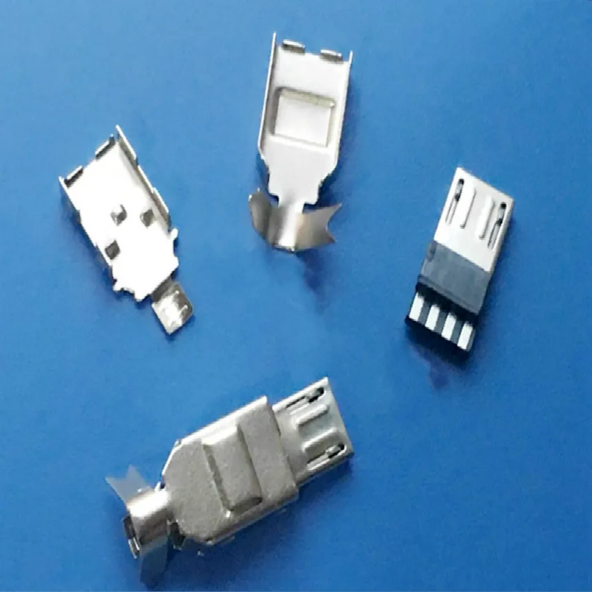 5 комплектов штекер Micro USB Type B 5pin Jack задний зарядный порт Сварочная металлическая