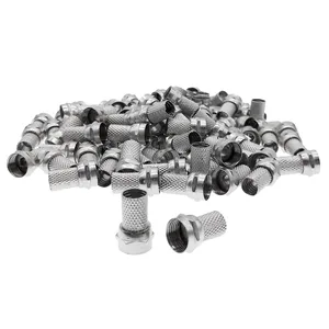 100 шт. 75-5 винтовой разъем типа F для RG6 спутниковой ТВ антенны коаксиального кабеля поворотный разъем F