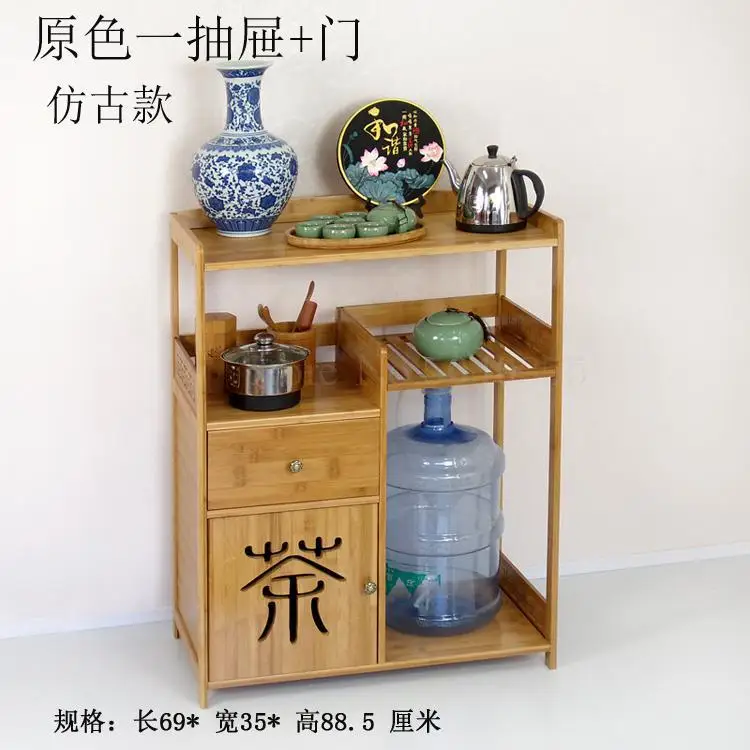 VIP 6 Simple bamboo sofa side mini coffee table tea rack tea cabinet removable side cabinet tea table corner table burning table - Цвет: VIP 6