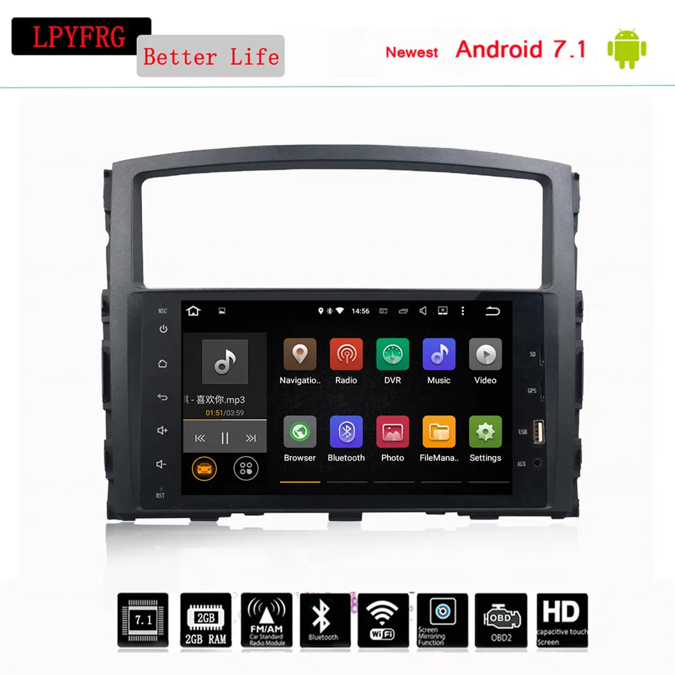 Автомагнитола Mitsubishi Pajero 4 10 0 2006 + 64 ГБ android 2012 GPS|head unit|car head unitcentral multimedia |