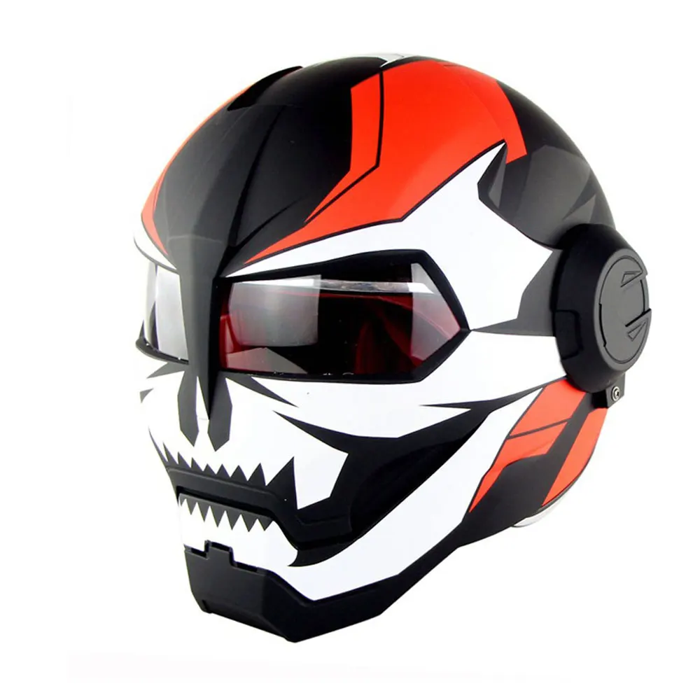Matte White Red HEROBIKER мотоциклетный шлем винтажный Ретро мотоциклетный шлем мотоциклетный полный шлем Casco Moto Cruiser Chopper Кафе Racer Capacetes - Цвет: Matte White Red