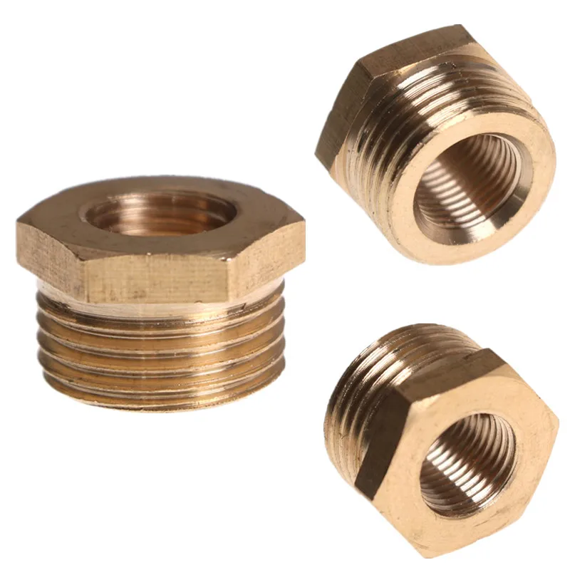 HUXUAN Медь 1/4 &quotBSP внутренней резьбой x 3/8&quot BSP с наружной латунь втулка редуктора
