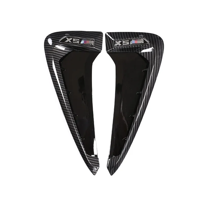 For BMW X Series X5 F15 X5M F85 Shark Gills Side Vent Stickers ABS Carbon Fiber Style Car Front Fender Air Cover Trim | Автомобили и