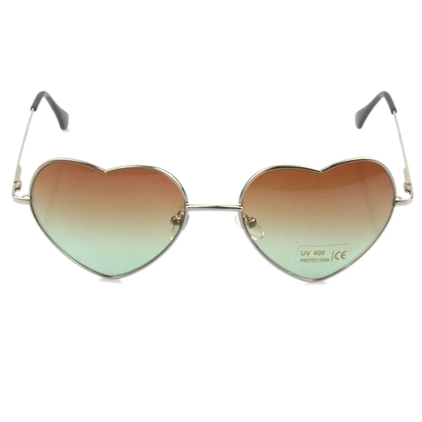 Sunglasses No 05 FOENIXSONG, солнцезащитные очки для женщин, стиль, с сердечками, оправа, зеркальные, негабаритные, солнцезащитные очки, бренд UV400, Oculos, Ретро стиль - Цвет линз: Sunglasses No 05