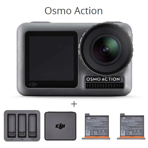 OA with Charging Kit DJI Osmo экшн Спортивная камера с двойными экранами и стабилизацией RockSteady 4K HDR видео UHD качество изображения Водонепроницаемый - Цвет: OA with Charging Kit