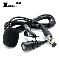 mini xlr 4 pin ta4f wired vocal condenser tie clip lapel microphone lavalier mic for shure wireless karaoke system transmitter