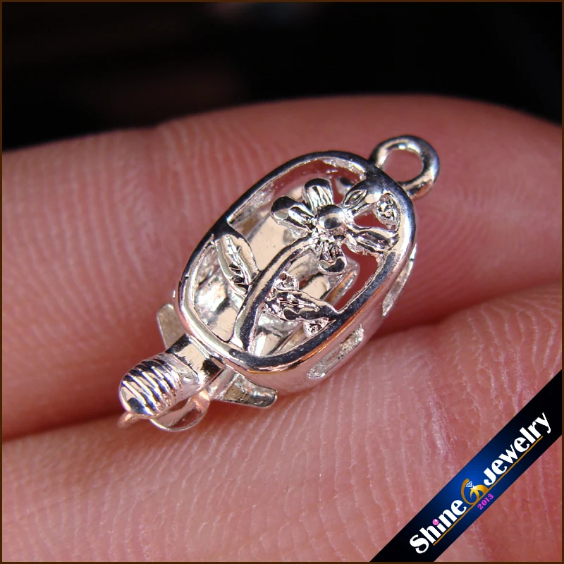 Оптовая продажа 1 струна Филигранное серебряное покрытие Цветочная коробка