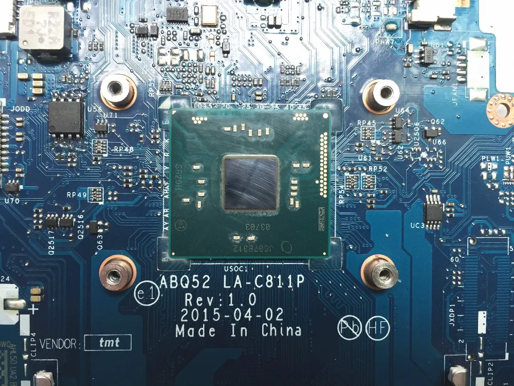 15-AC материнская плата 815249-001 815249-501 ABQ52 LA-C811P N3700 для HP 15 AC ноутбука протестирована на