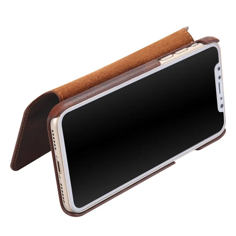 Роскошный чехол книжка из натуральной кожи с магнитной застежкой и подставкой