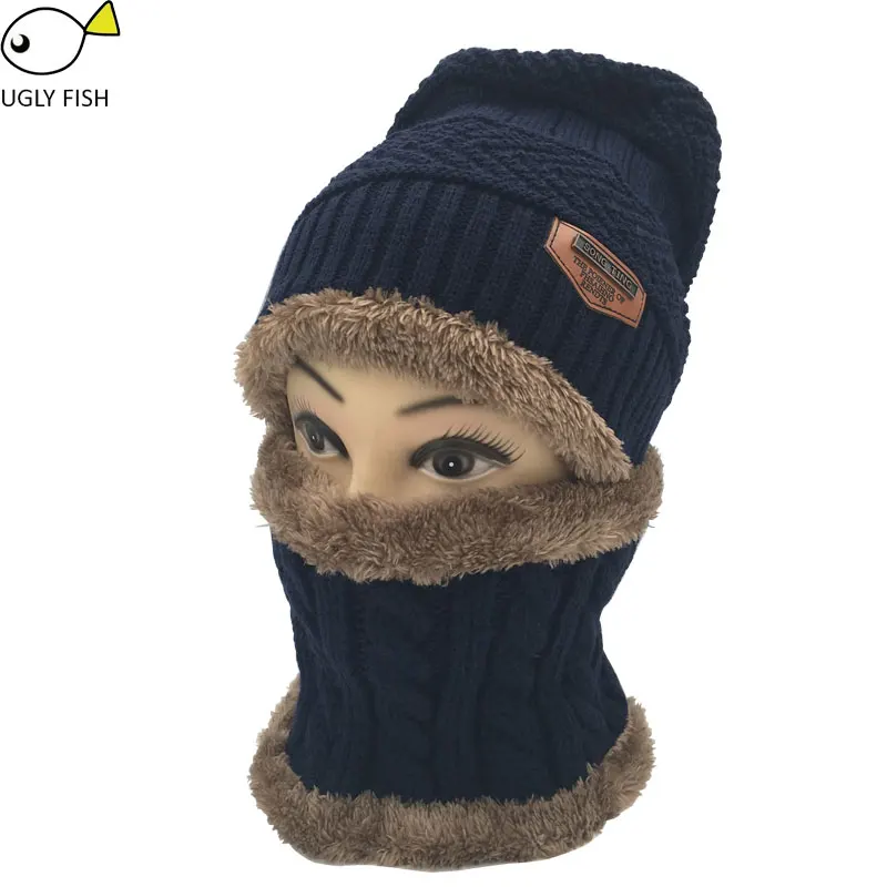 navy neck warmer Шею теплым шапка вязаная шапка шарф шапка из двух частей Зимние Шапки Для мужчины Шапки шапка мужская вязанная Зимняя Шапка Флис Вязать Hat балаклава шапки женские зимние шапка мужская зимняя шапка зимняя мужская - Цвет: navy neck warmer