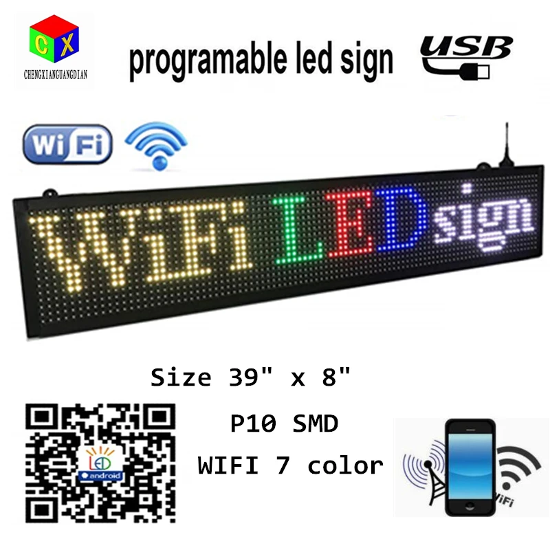 Wi Fi светодиодный 7 цветов Φ 39x8 дюймов с высоким разрешением P10 и новой технологией