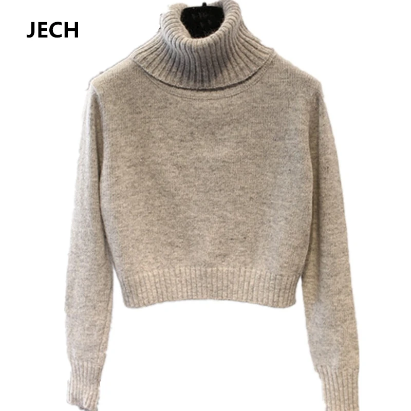 2018 Fashion Women Turtleneck Knitted Cashmere Sweater Female Short Pullovers Long-Sleeved Warm Free Shipping | Женская одежда