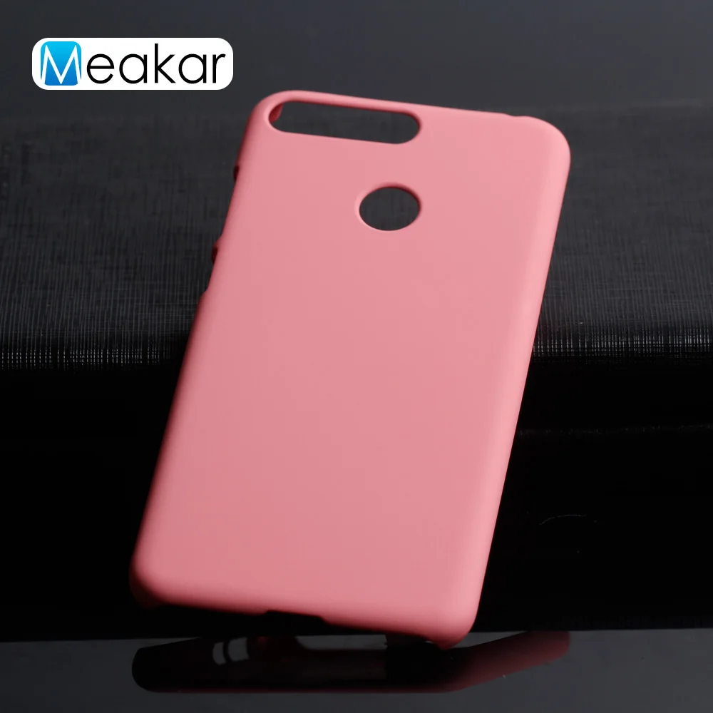 Матовая Пластик Coque 5.7For huawei Y6 Prime чехол для huawei Y6 Prime наслаждаться 8E телефона чехол-лента на заднюю панель - Цвет: Pink