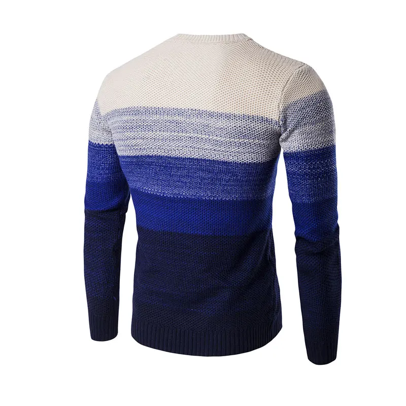 Осенний модный брендовый Повседневный свитер для мужчин с круглым вырезом в