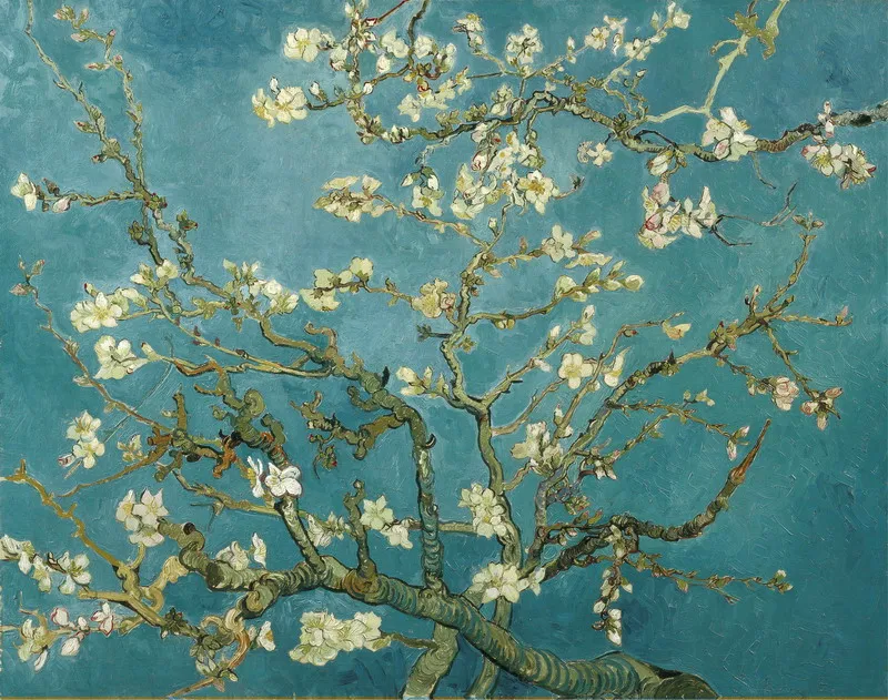 

Canvas Art Picture Print Painting Blossoming Almond Tree Oil Painting Of Van Gogh Reproduction Wall Art Picture for Home Decor