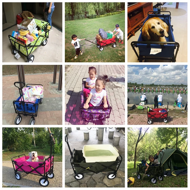 Четырехколесная тележка для супермаркетов походная Тележка кемпинга уличная