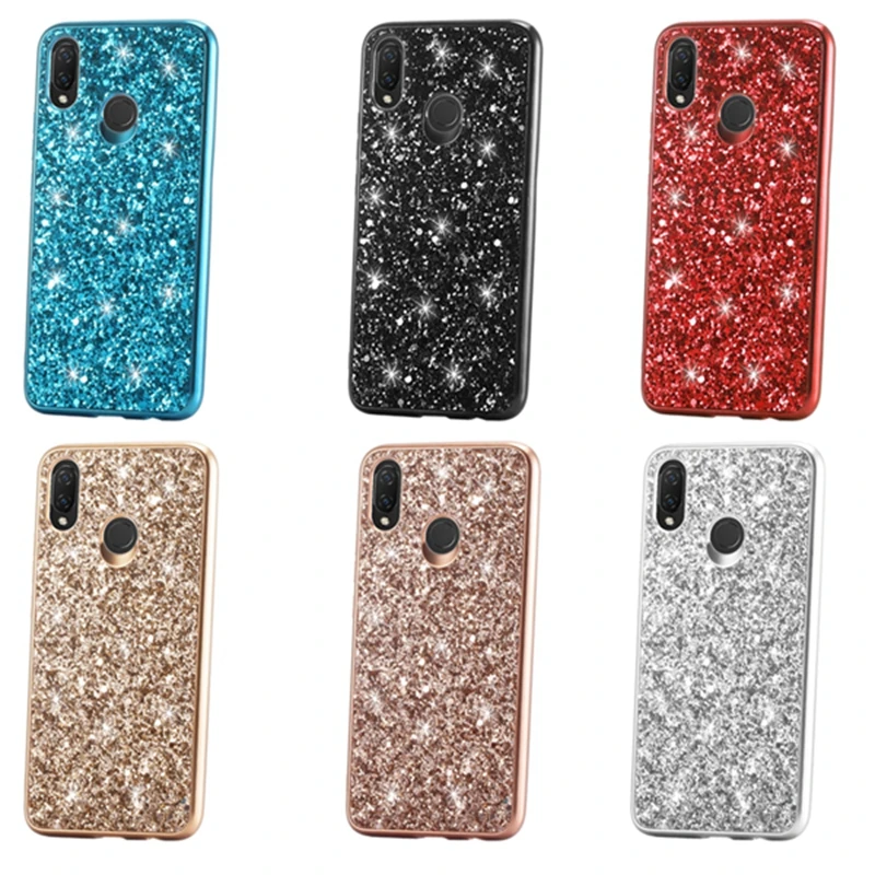Блестящий чехол для Huawei p20 lite mate20 p30 pro mate20X Мягкий силиконовый с кристаллами huawei