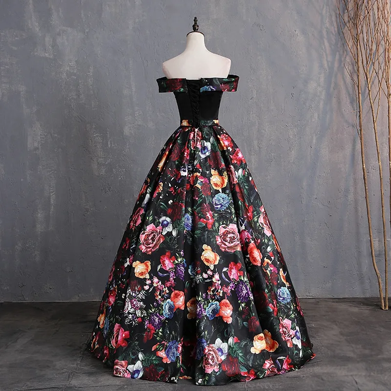 Очаровательное бальное платье jaevini с цветочным принтом для выпускного вечера