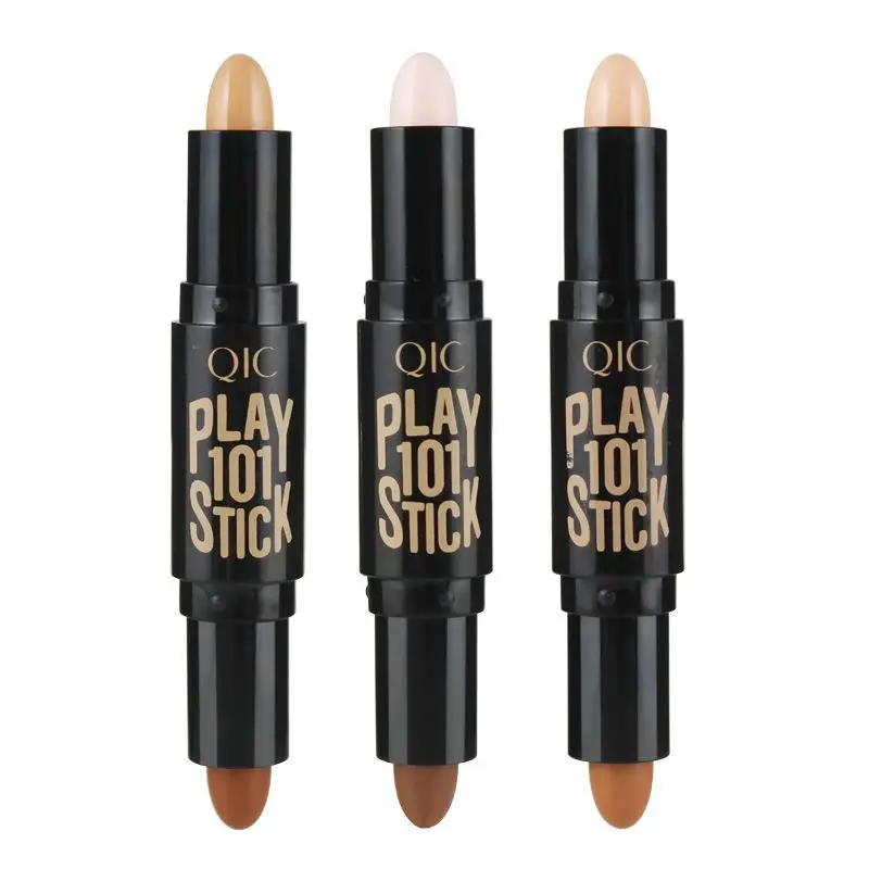 2PCS QIC double head face highlighter makeup bronzer shimmer play 101 stick create 3D Full Cover Blemish concealer Q501 | Красота и