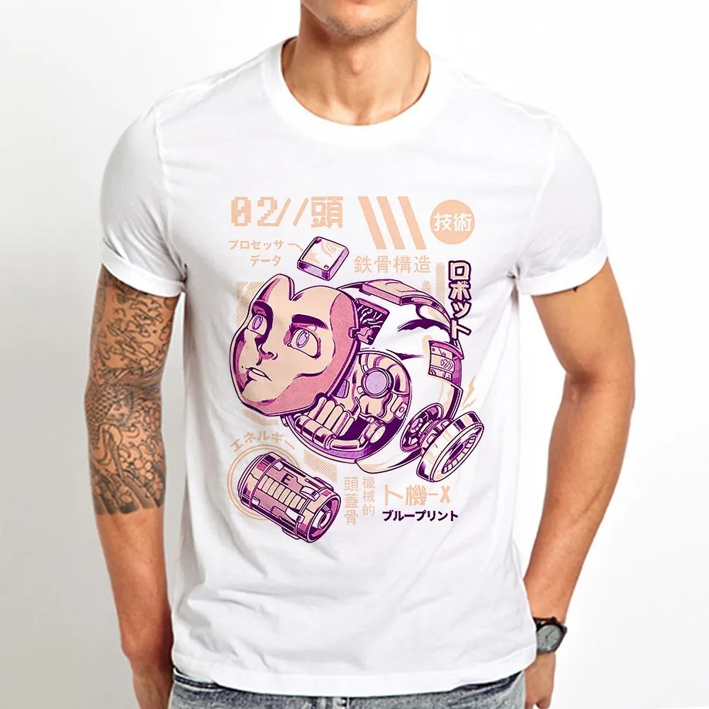 Забавная Мужская футболка с дизайном внутри металлической конструкции Astroboy