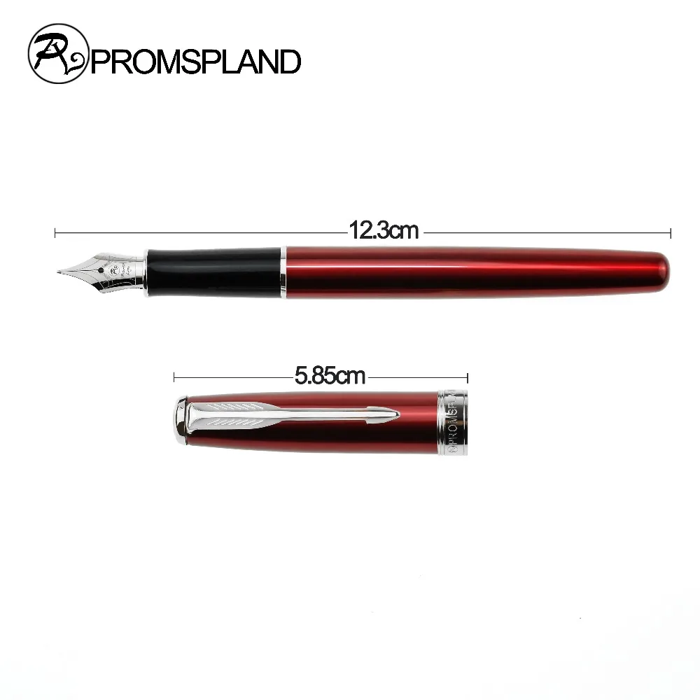 Promspland 1 шт./лот Роскошные авторучки красные ручки + 2 шт. чернил SAC Silve клип Марка