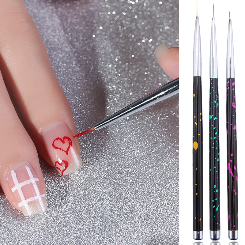 3 шт./компл. 15 см акриловых ногтей точки лайнер Ручка Nail Art живописи рисунок линии