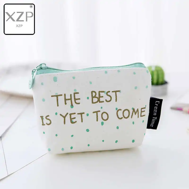 Style 1 XZP Новинка с буквенным принтом Женский мини-кошелек холщовый кошелек для монет Портативный для ключей держатель для карт для детей для девочек сумка для монет - Цвет: Style 1