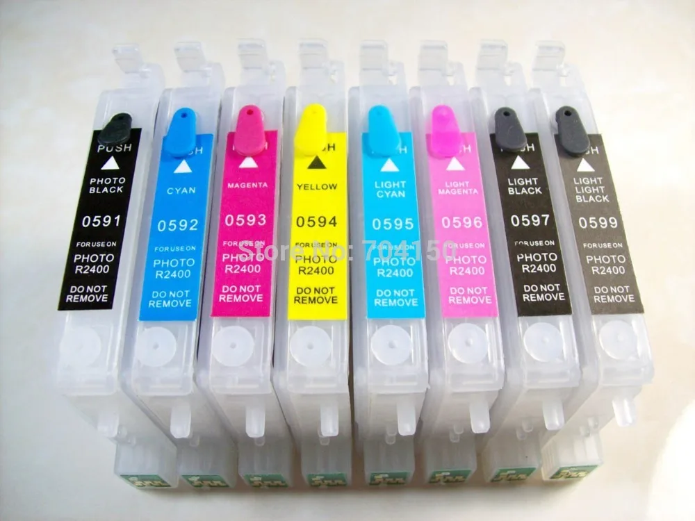 Чернильный картридж einkstore 9pcsStylus для принтера Epson T0591 T0592 T0593 T0594 T0595 T0596 T0597 T0598 T0599 |