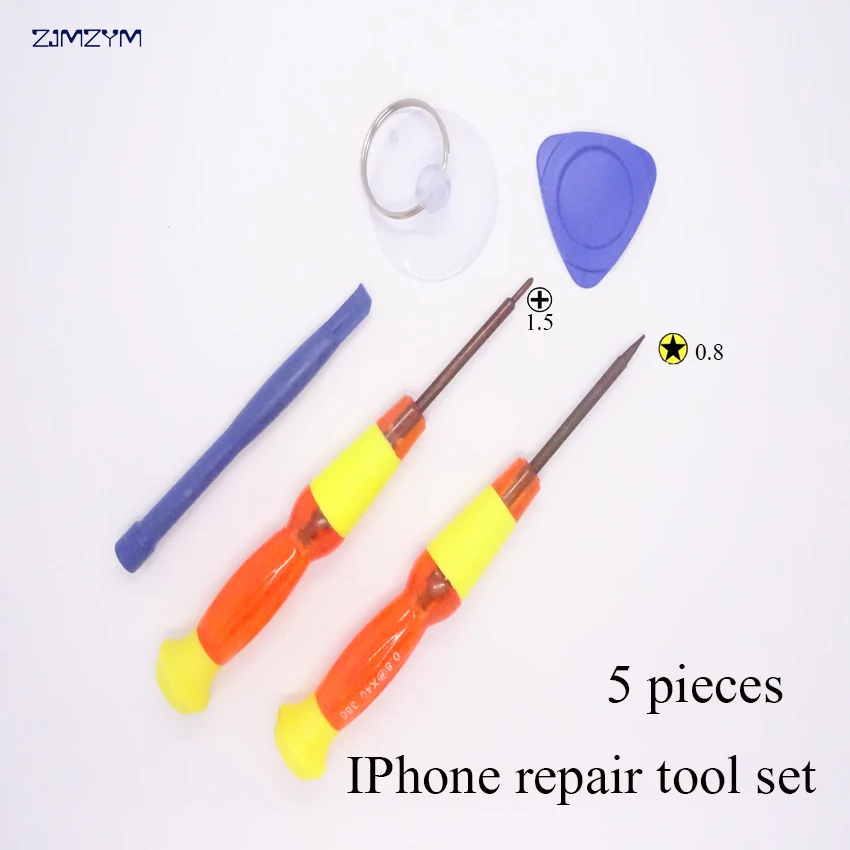 Hot sale 5 in 1 Mobile Phone Repairing Tool Kit Spudger Pry Opening LCD Repair Tools with 1.5MM\0.8MM star screwdrivers | Инструменты