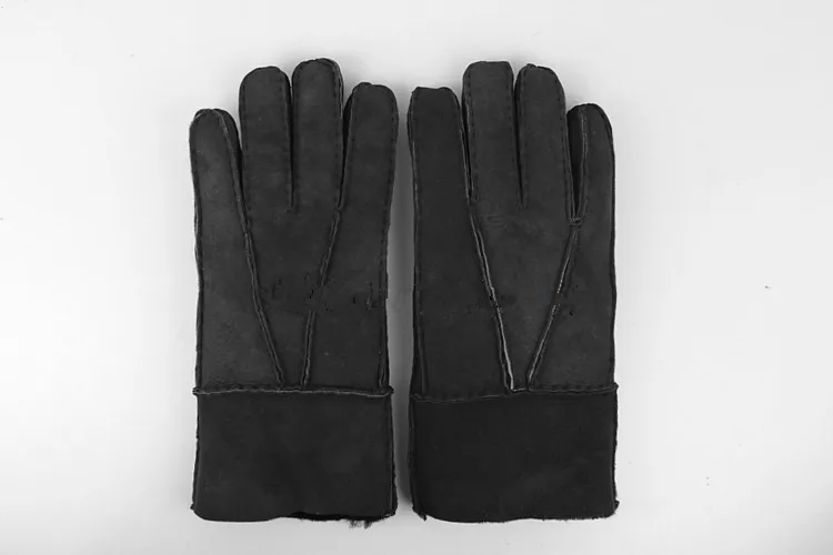 2014 мужская овчины перчатки теплая зима пальцы фабрики сразу бесплатная