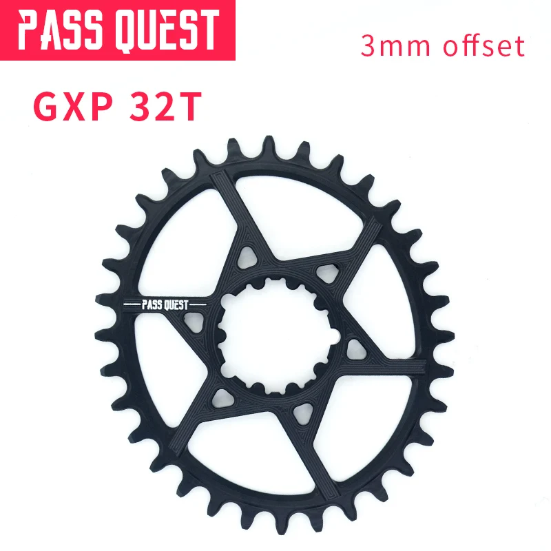 Пасс QUEST SRAM gx xx1 eagle GXP MTB овальная узкая широкая Цепь 32 T-38 T велосипедная Звездочка для велосипеда/цепное колесо 3 мм офсетный коленчатый набор - Цвет: 32T
