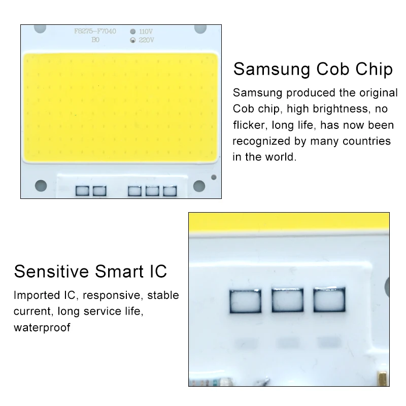 Светодиодная COB лампа Foxanon 220 В 110 150 Вт 100 50 Вт|smart ic|led chipled cob chip |