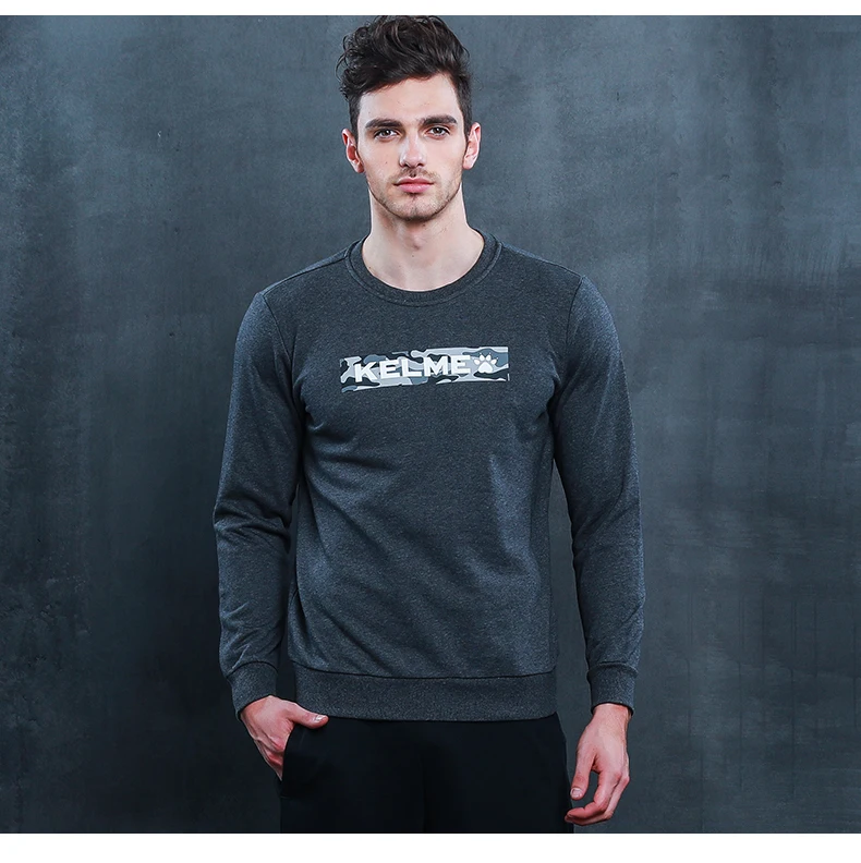 KELME, мужские костюмы для бега, спортивная одежда, мужской спортивный костюм, уличные осенние толстовки с длинным рукавом, TZ-3971001