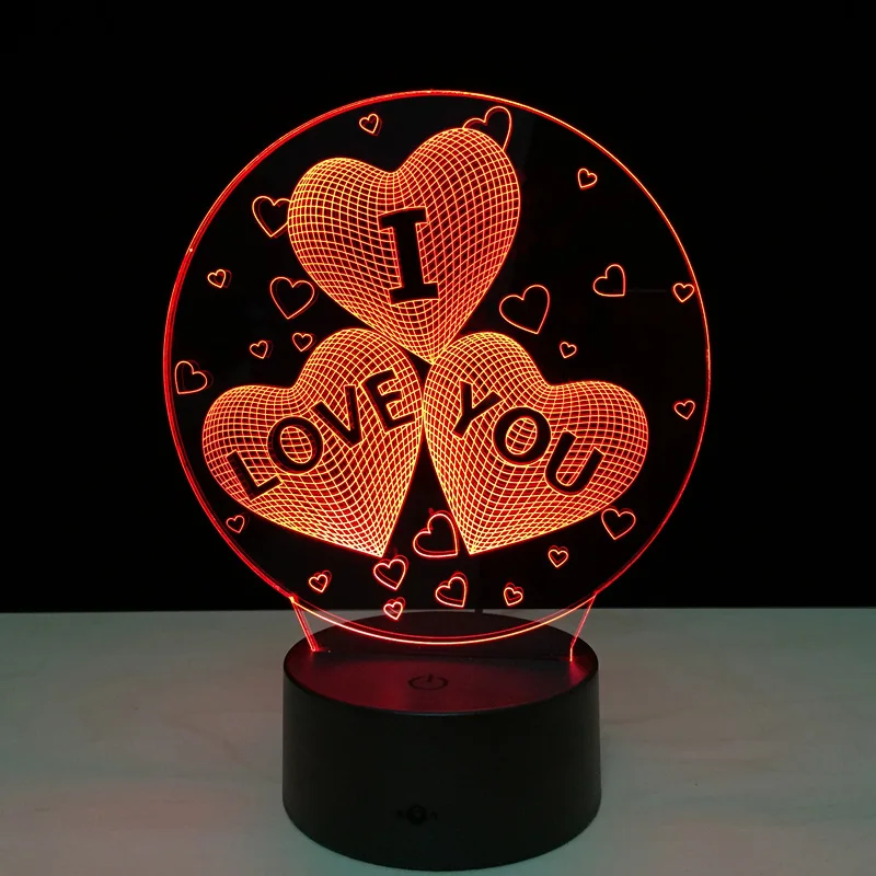 

Valentine's bedside romantic and warm 3D LED lights I LOVE YOU best Valentine gift to send boyfriend or girlfriend or lover B31