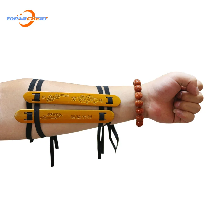 Регулируемый стрельба из лука 1 пара рука гвардии Детская безопасность Bamboo