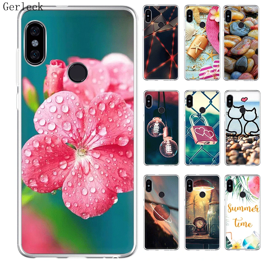 Мягкий ТПУ силиконовый чехол для Xiaomi Redmi 4A 4X 5 5A Plus 6 6A Pro S2 Каменный Замок цветок