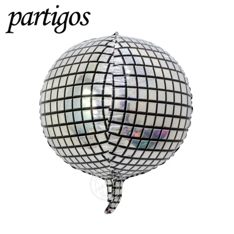 silver disco 1 шт. 22 дюймов 4D градиент Цвет круглые шары Цвет Фул глобальной Свадебные украшения ко дню рождения, вечерние Декор гелий Фольга воздушные шары - Цвет: silver disco