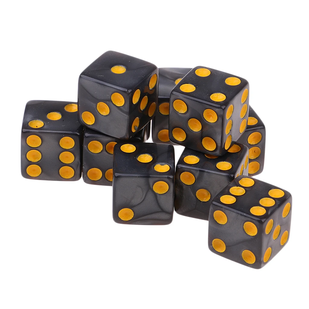 20 шт настольный кубик для настольной игры D6 шестигранный точечный подземелий и