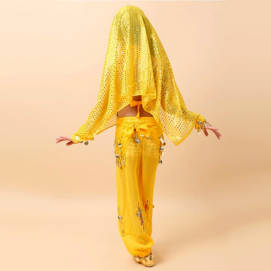 Детский костюм для танца живота 2 шт. (топ + штаны) девочек живота|kids belly dance costumes|belly