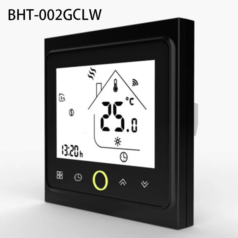 Black Water Heating Умный программируемый WiFi беспроводной цифровой термостат ЖК-приложение управления для нагрева - Цвет: Black Water Heating