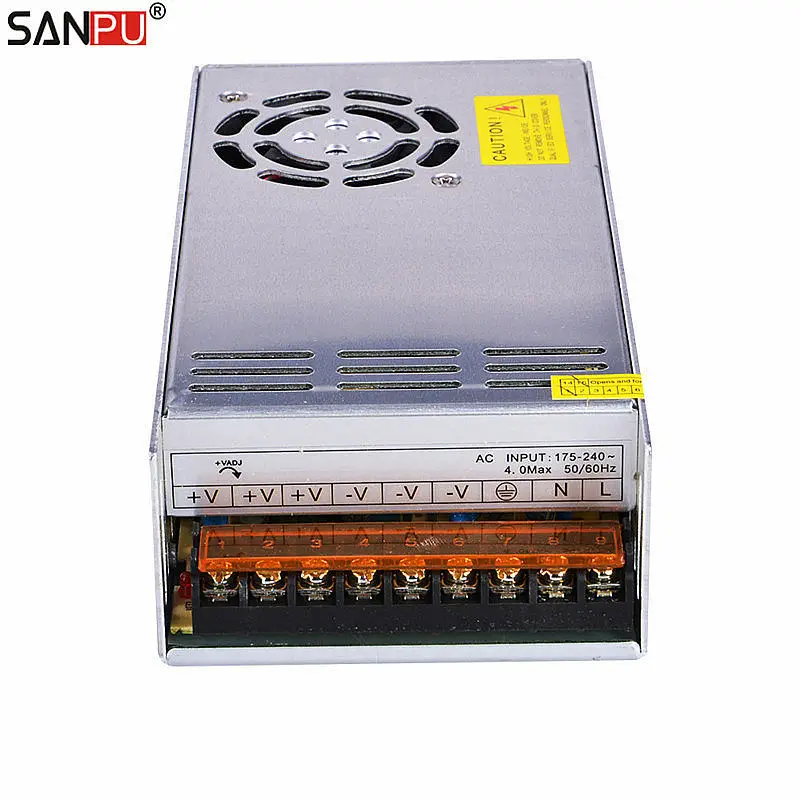 Фото Источник питания SANPU SMPS 400 Вт, 12 В, 30 А, 360 Вт, переключатель постоянного напряжения 110 В, 220 В, светильник форматор переменного тока, один выход №2