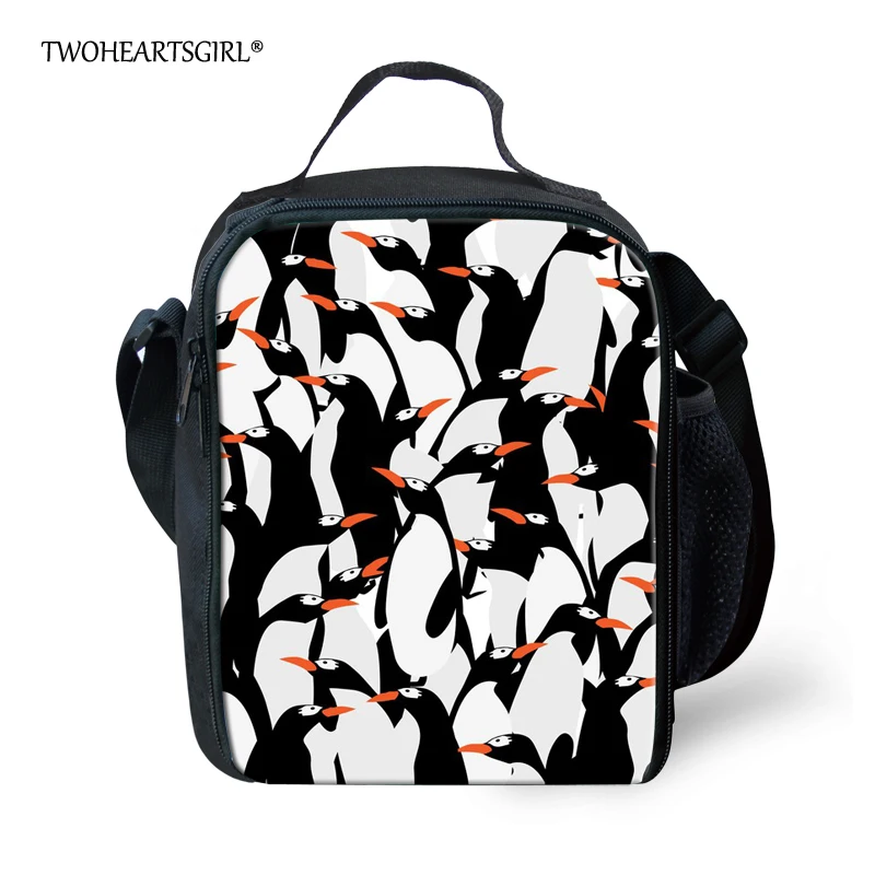 

Twoheartsgirl Cute 3d Animal Penguin Print Lunch Bag for Kids Thermal Insulated Women Thermo Picnic Food Bag Cooler Lunchbox