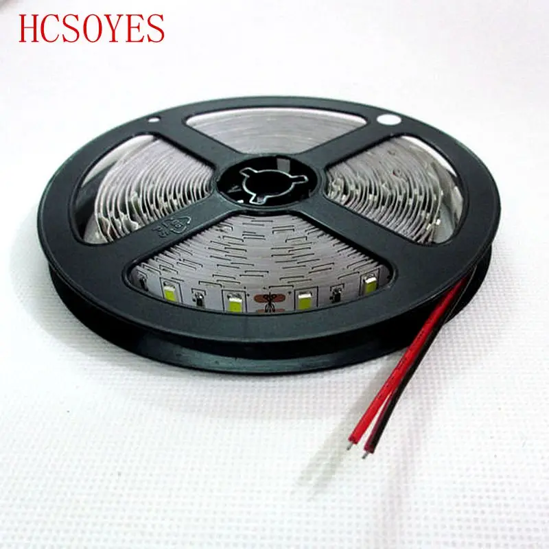 (5 м/рулон) DC12V 5630 SMD 60 светодиодов/м водонепроницаемый светодиодный гибкий