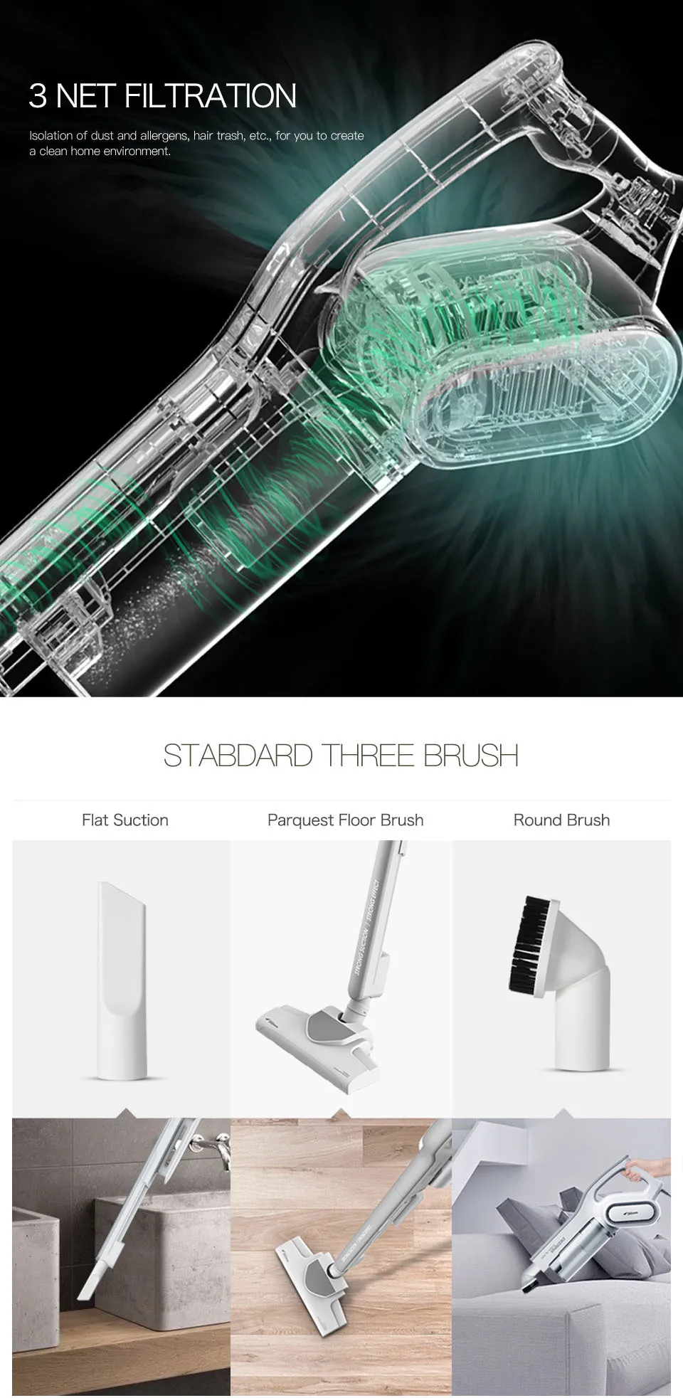 Original Xiaomi Mihome Deerma Low Noise Handheld Multifunctional Vacuum Cleaner Dx700 Flexible Portable Aspirador Dust Collector