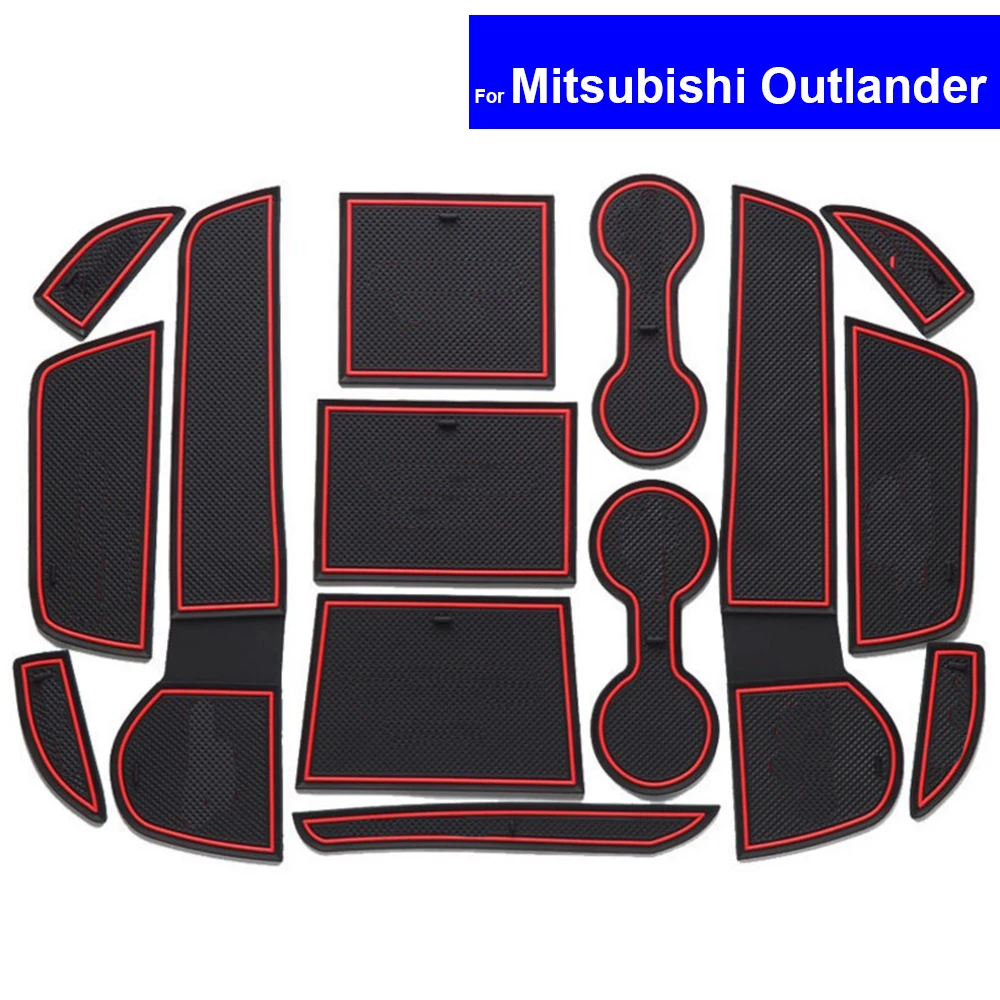 14 шт. коврики для автомобильных ворот ковров держатель чашки Mitsubishi Outlander 2013 2014 2015
