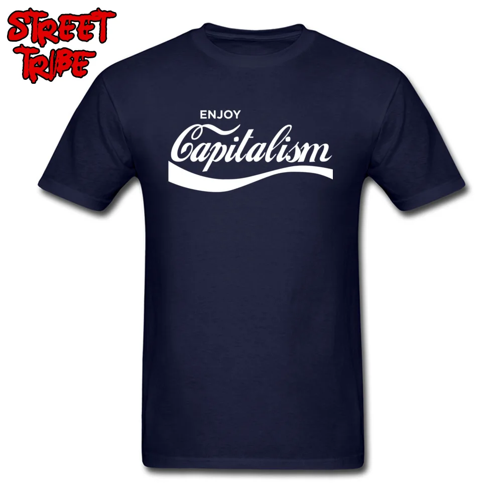 Футболка Hipster Enjoy Capitalism, мужские футболки на заказ, Мужская забавная одежда, хлопок, черная, белая футболка, топы 3XL