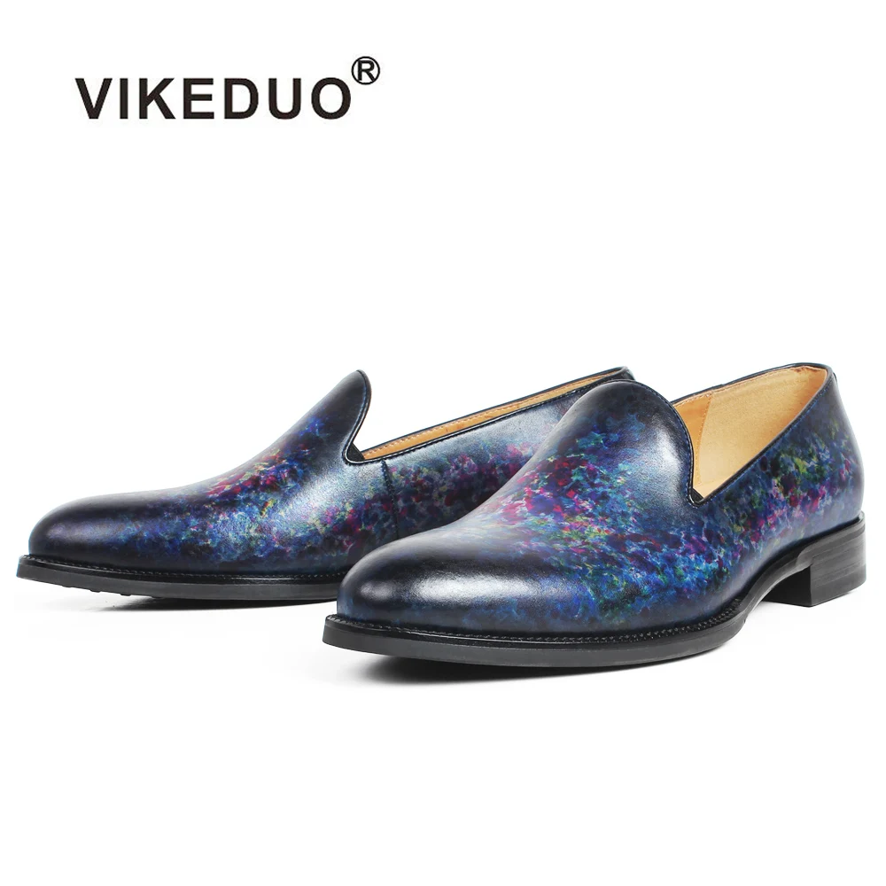 

Vikeduo 2020 дизайнерские модные брендовые повседневные мужские туфли ручной работы для отдыха вечерние НКИ свадьбы из натуральной кожи мужские лоферы классические туфли